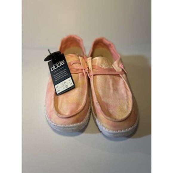 Hey Dude Shoes - Hey Dude Wendy Tie Dye Pink Rose Slip on Shoes Women's 9 NWT Limited Edition